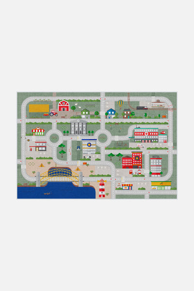 Spielteppich Strassen Bunt Teppich  - Teppana
