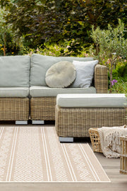 Outdoor Aztek Creme Teppich - Teppana